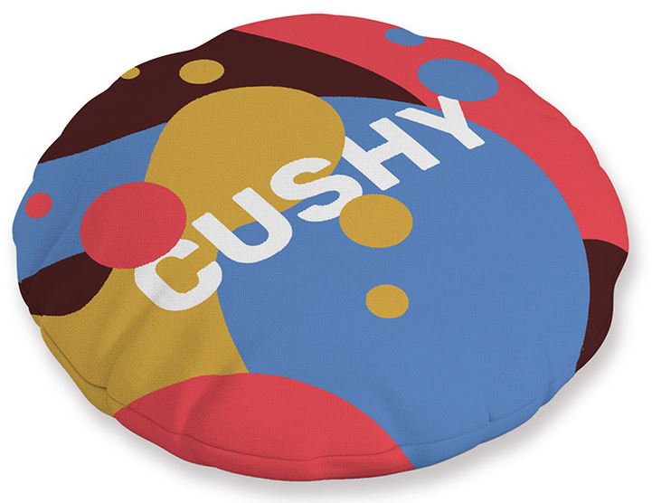 Round pillow (in own full color print)