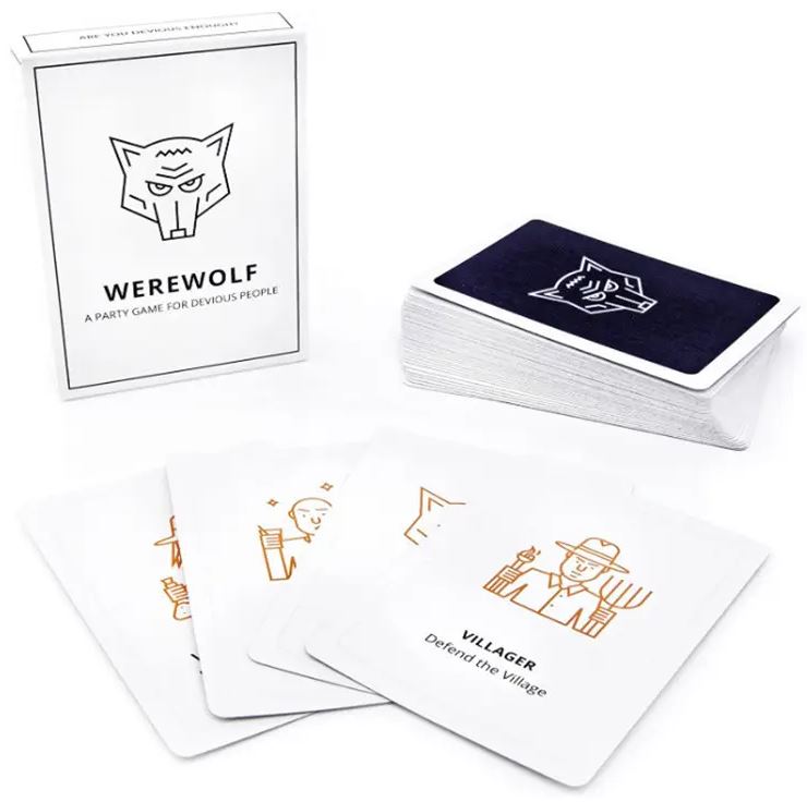 Deck of card with logo print