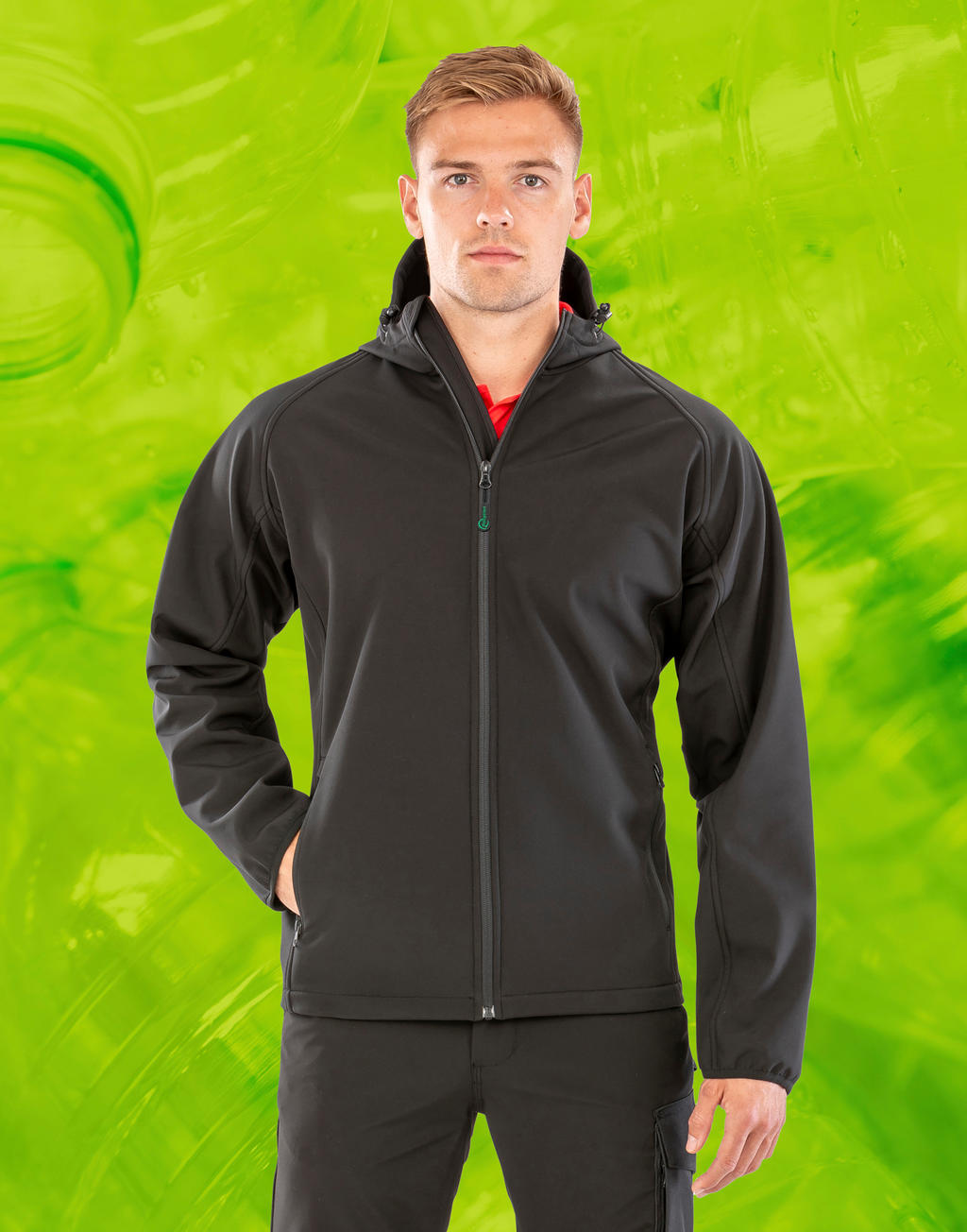 Men's Recycled 3-Layer Hooded Softshell
